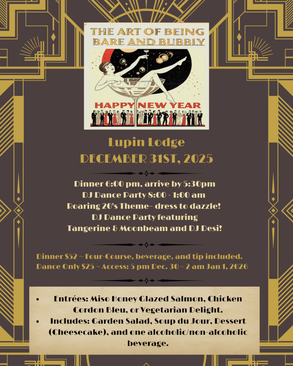 Lupin Lodge New Years Eve Celebration